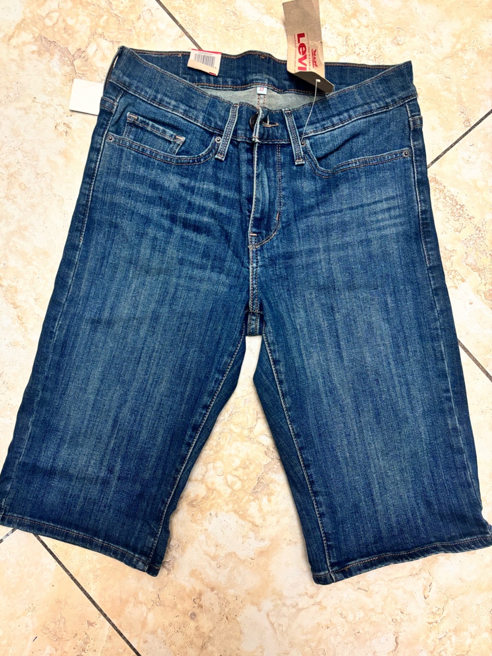 Levi's Women's Bermuda Shorts- Indigo Blue